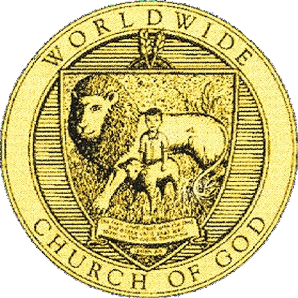 The Worldwide Church of God logo and seal. Child, lamb, lion.