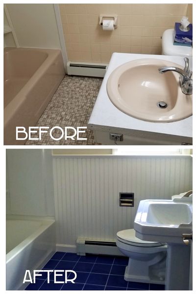 bathroom before and after remodel
