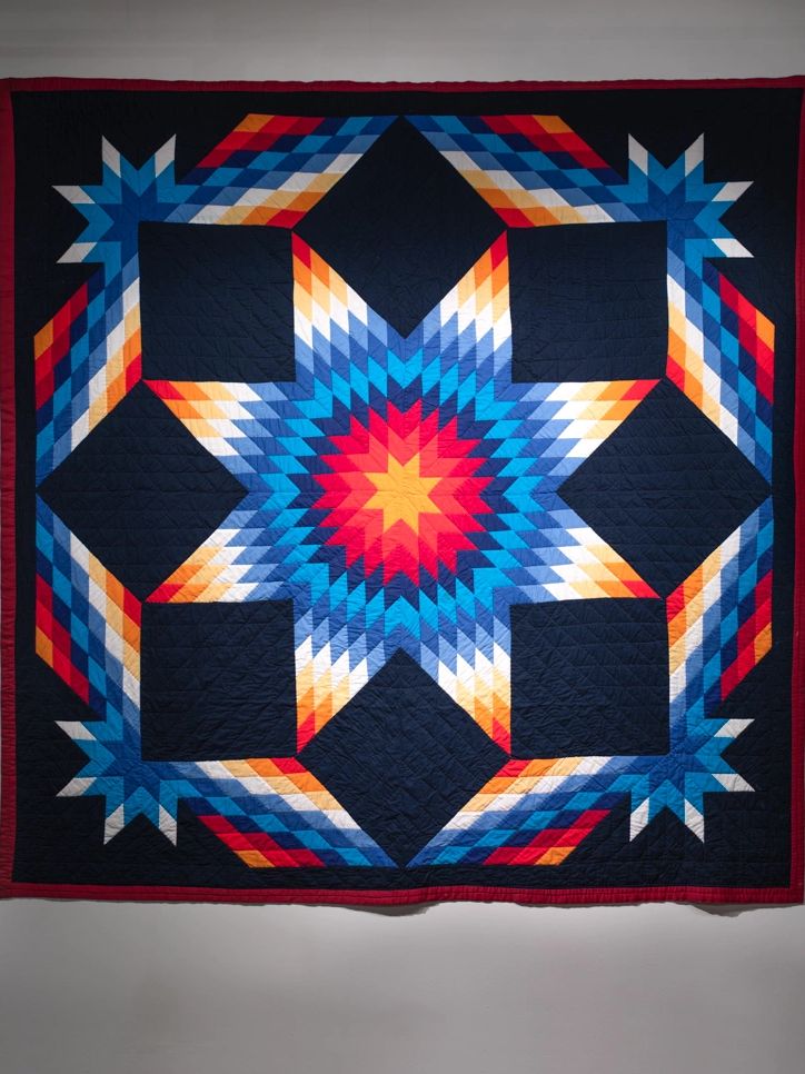 star blanket, star quilt, sharon rose kootenay, sharon cherweniuk, Alberta artist, metis artist