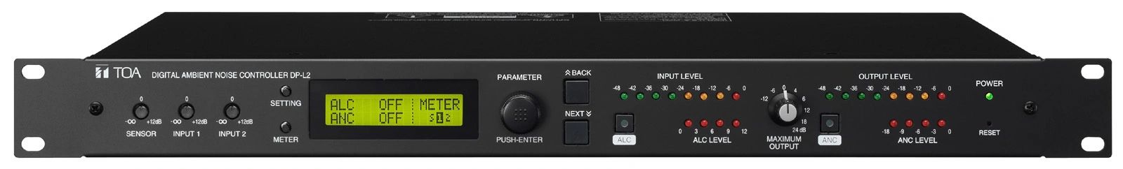 The TOA DP-L2 Digital Ambient Noise Controller is a rack-mountable digital audio processor