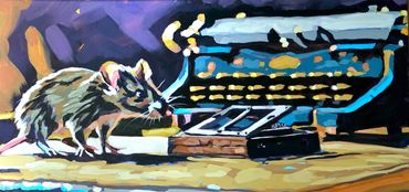 "Midnight Shift" 12x24x2 on gallery wrappee canvas