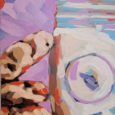 COOKIES AND MILK 8X10 ON CRADLED WOOD PANEL