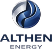 Logo of Althen Energy featuring a stylized blue and silver symbol.