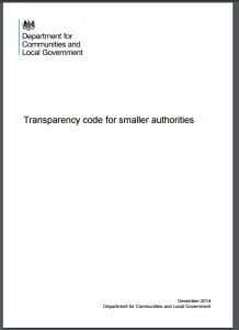 Transparency Code for Smaller Authorities issued by the Department for Communities and Local Governm