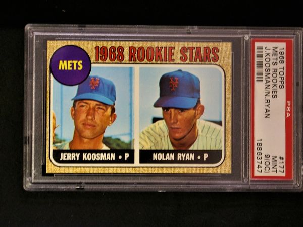 1968 Rookie Stars Card on display 