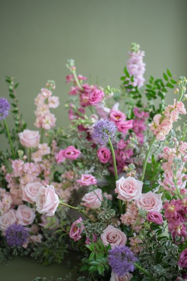 pink and purple flowers