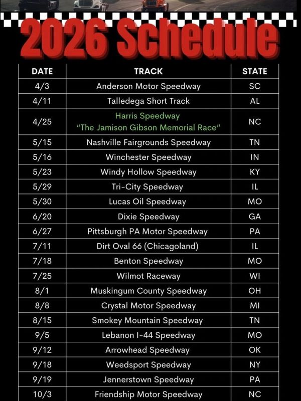 2026 Race Schedule