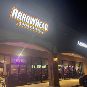 Front Entrance of Arrowhead Sports Grill located in Plano