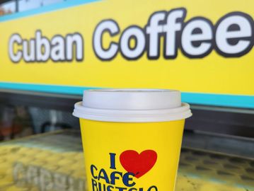 A shot of Bustelo Cuban coffee with raw cane sugar. perfection just the Best Cuban coffee in DFW!