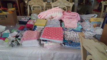 The supplies that goes in the Baby Boxes.