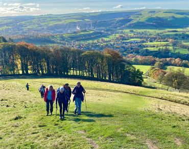 Derbyshire Train Ramble from Hope Station walking to Win Hill and Bamford Edge and returning from Ba
