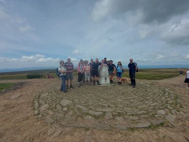 Pendle Hill lead by Kerry & assisted by Craig. 28 7 24. 13.25 miles. A very warm, sunny day. Lovely