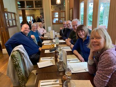 Lovely 8 mile walk through the Cheshire countryside. 21 of us out. Enjoyable lunch at the Golden Phe
