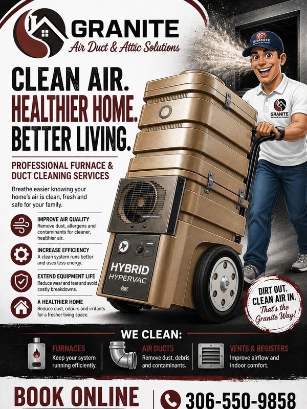 Ad for Granite Air Duct & Attic Solutions duct cleaning service.