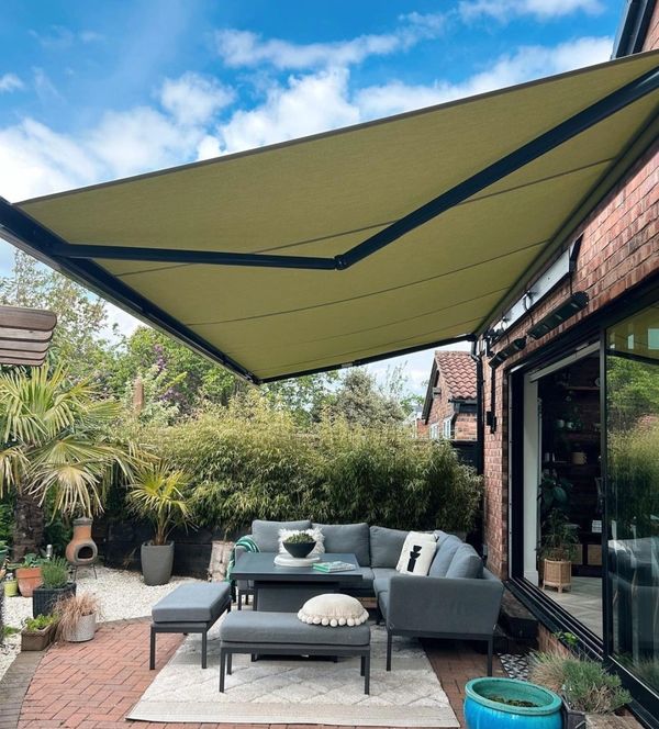 garden awning fitted in Cheshire