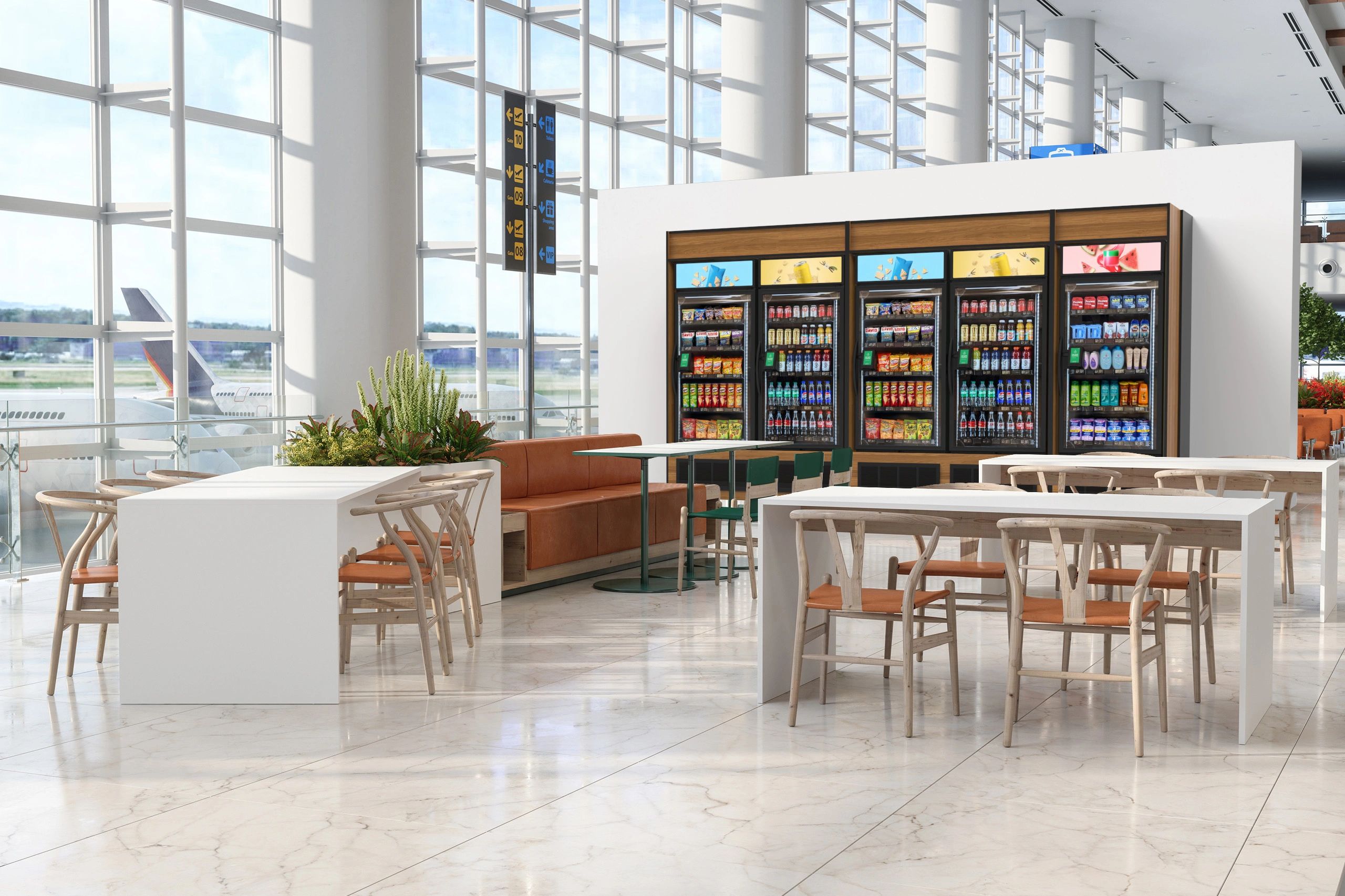 Smart vending micro market in a modern breakroom, office vending in Houston