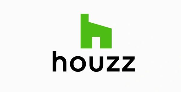 Green house-shaped logo with 'houzz' text below it.