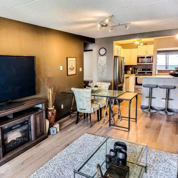 living room with TV