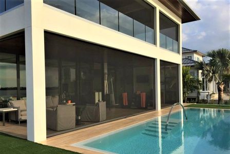 Outdoor Shades, Window treatments, Motorized Shades