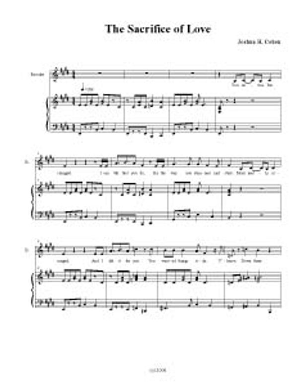 Sacrifice of Love sheet music