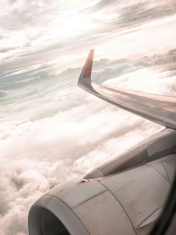 Wing of airplane