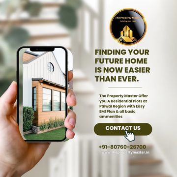Real estate ad promoting easy home buying with EMI plan at Palwal Region.