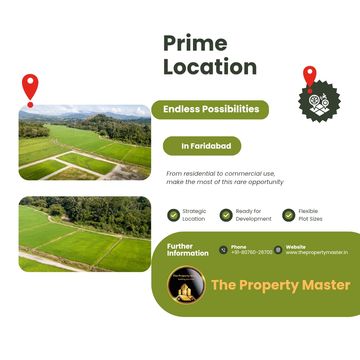 Prime land plots in Faridabad with endless possibilities for development.