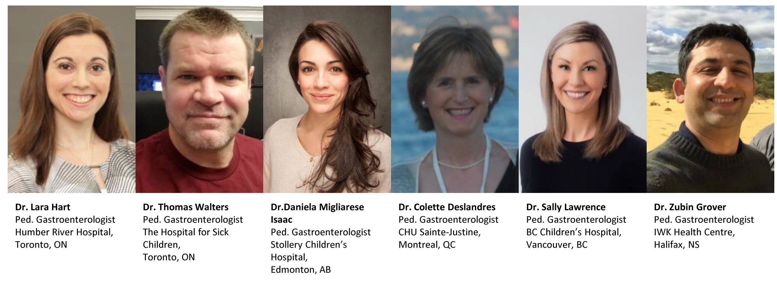 Headshot photos of  six people - the Education Working Group