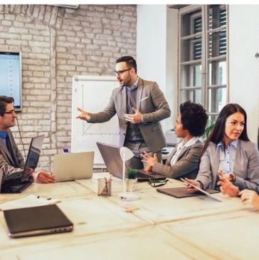 group of people working together
