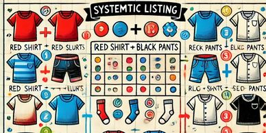 An image of some clothings to show different combinations during a PSLE Math lesson.