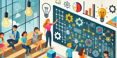 An image of students writing on the whiteboard during a PSLE Math lesson.