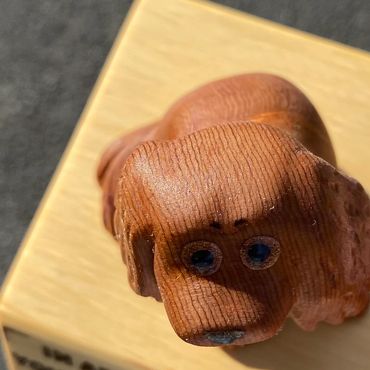 Custom designed and hand carved Cavalier King Charles Spaniel