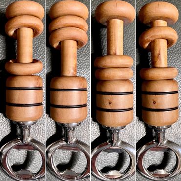 Turned Native Cherry bottle opener