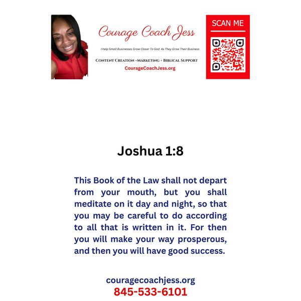 The scripture of Joshua 1:8 this book of the law show at apart from your mouth, but you shall medita