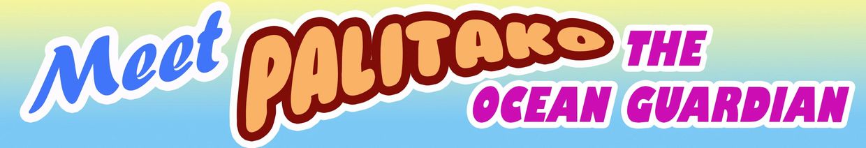 Banner text introduces Palitako, the ocean guardian.
