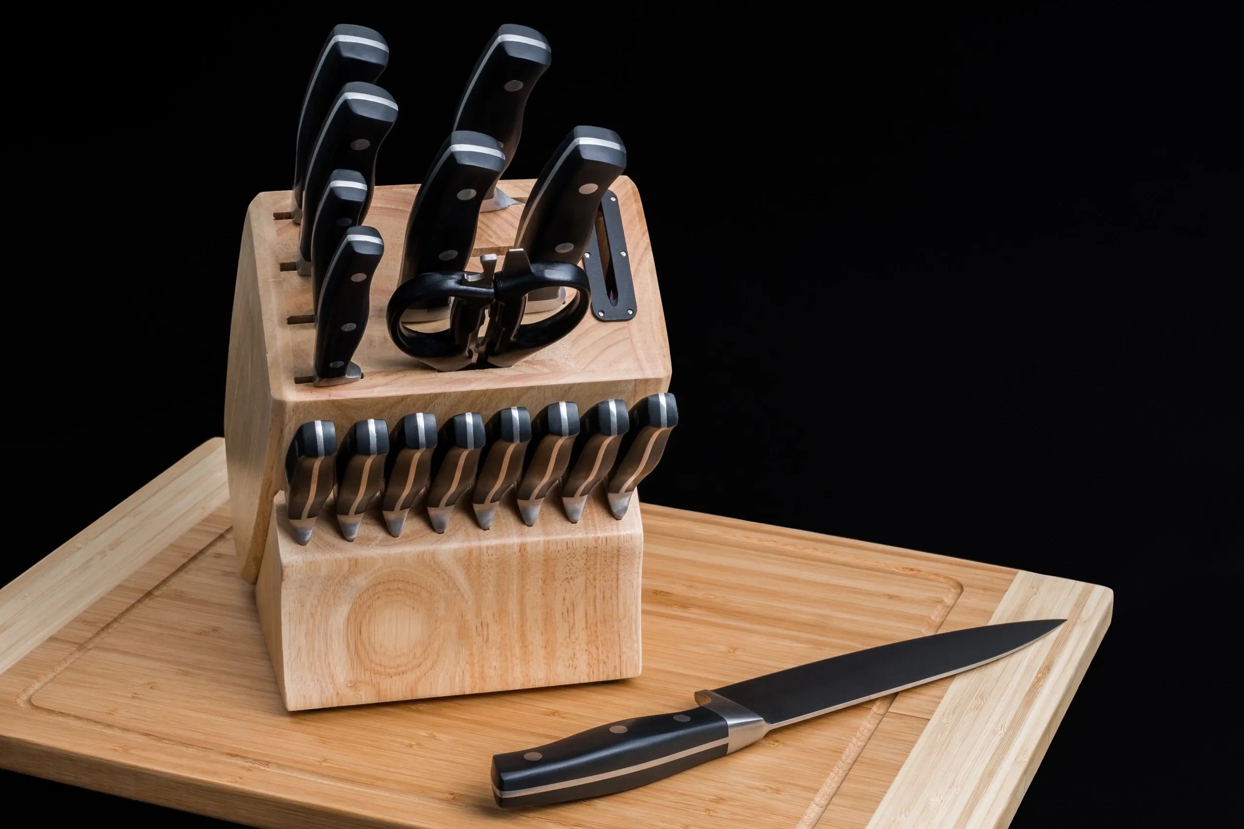 Picture of a kitchen knives after sharpening