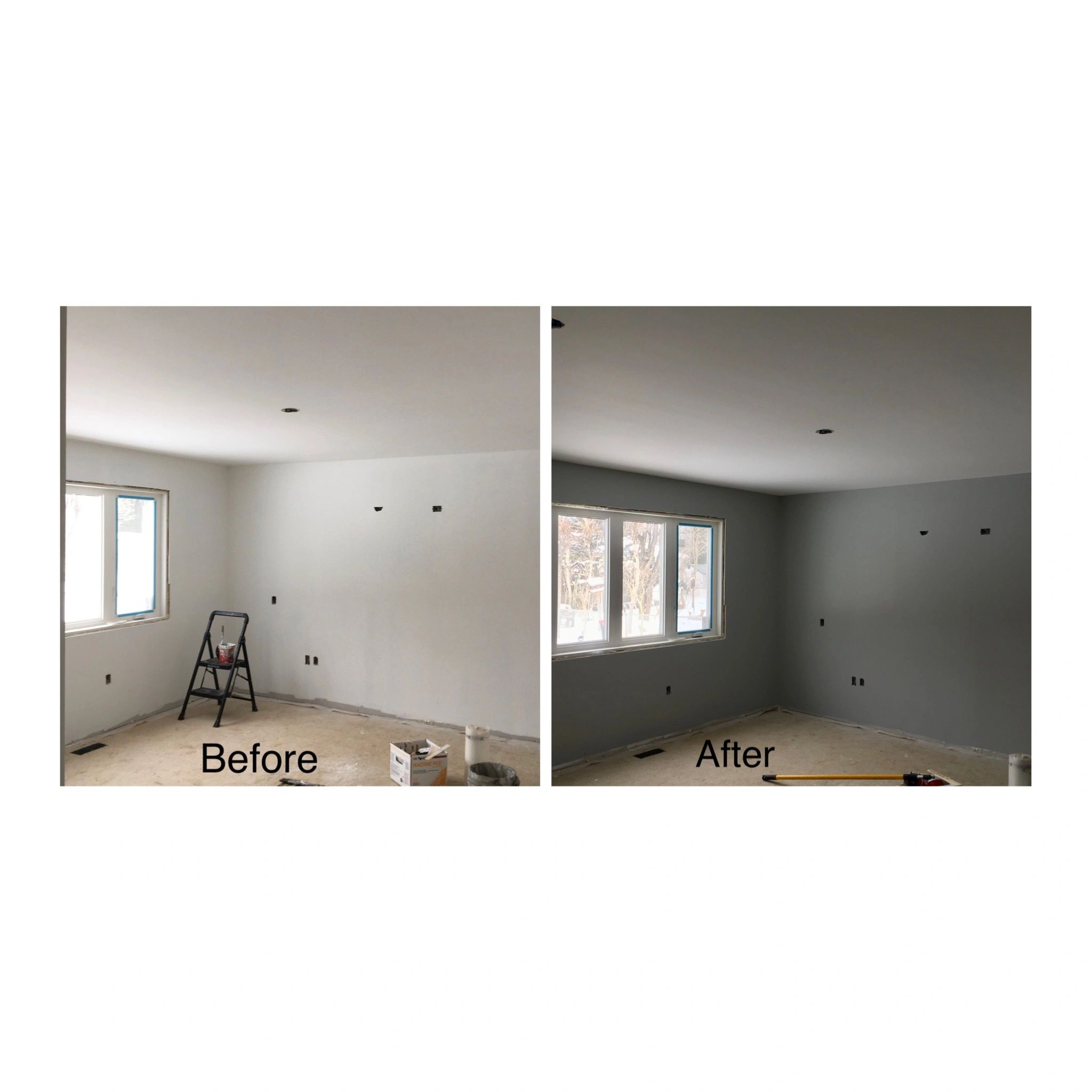 Brand new addition! 
Mat White Ceilings with Grey mist eggshell walls.