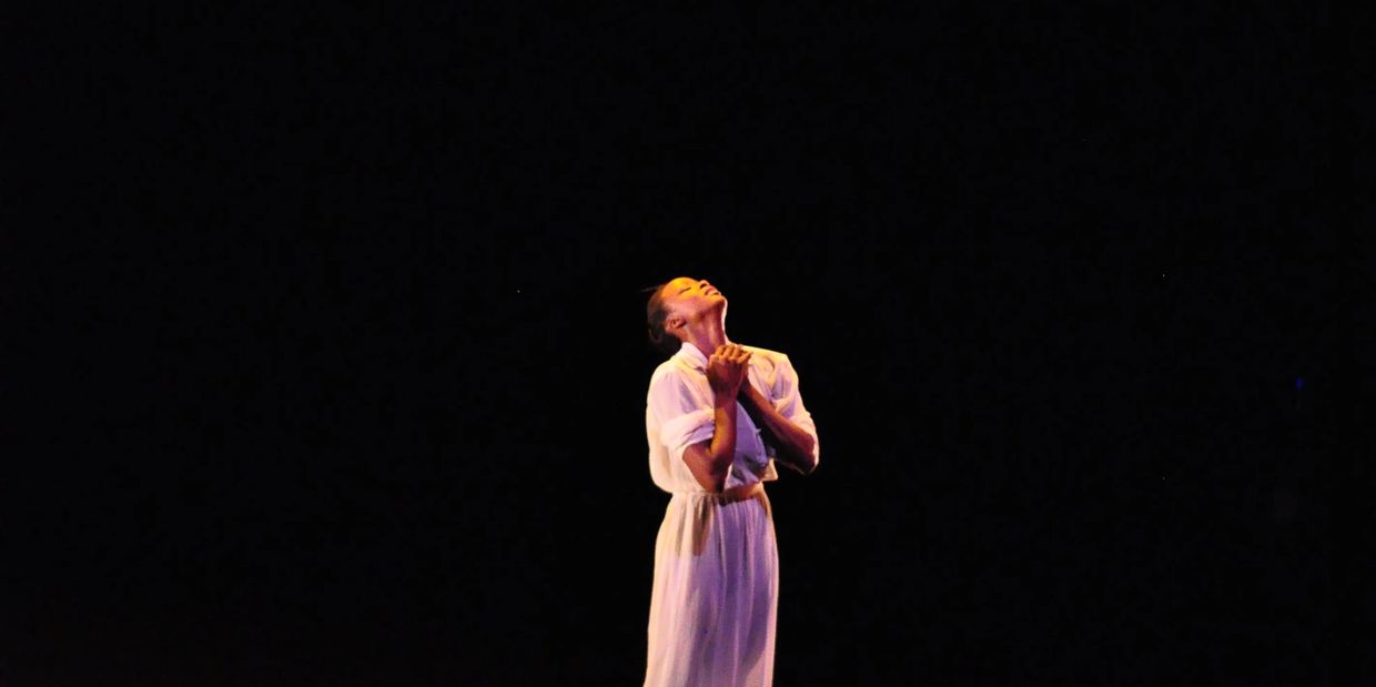 Jade Treadwell in Give Your Hands to Struggle, Choreographed by Jawole Willa Jo Zollar. African Amer