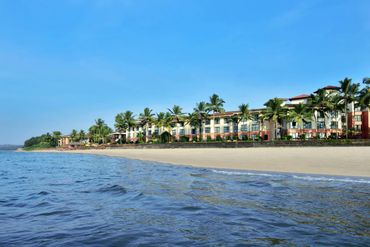 Private beach at Marriott Goa