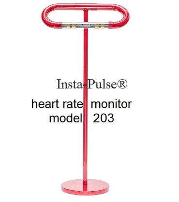 Insta-Pulse heart rate monitor floor model 203. Rugged steel construction for a large traffic fitnes