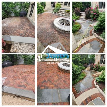 Paver cleaning in Elm Grove