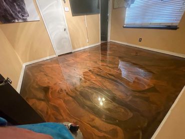 Metallic epoxy floors
Swirled epoxy floors
Epoxy flooring near me
