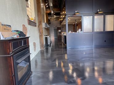 Metallic epoxy flooring in league city texas