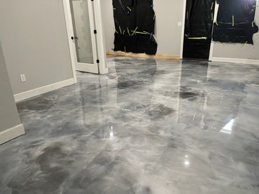 Metallic 3 D marble epoxy flooring installers near me