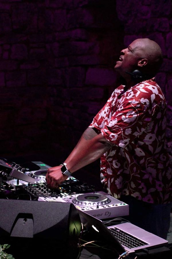 DJ in ecstasy while playing music