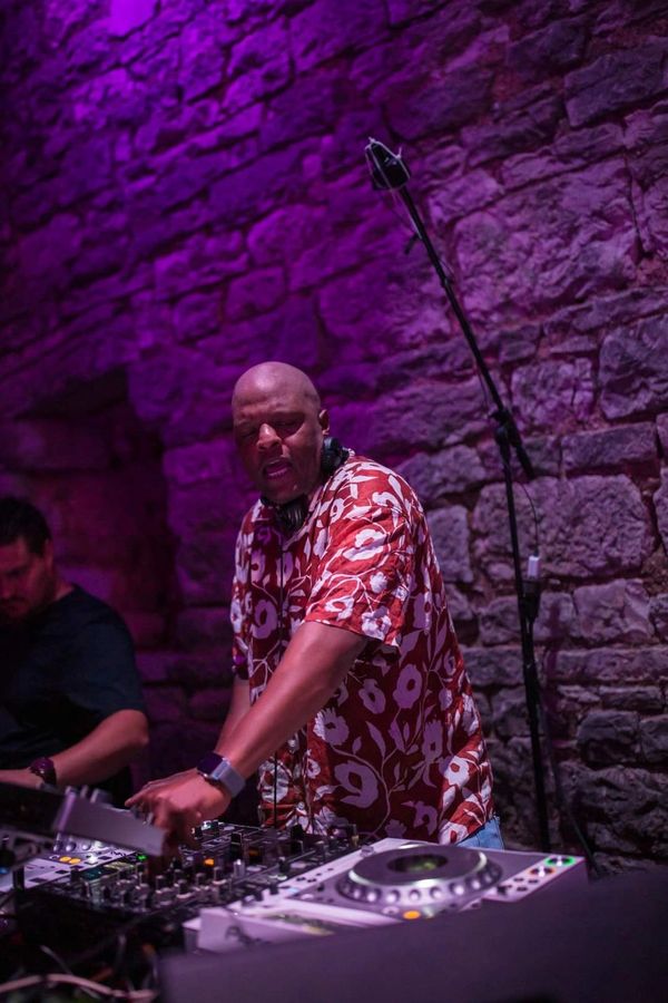 DJ preparing for his set