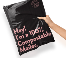 Compostable mailers, recyclable packaging, no issue, earth friendly