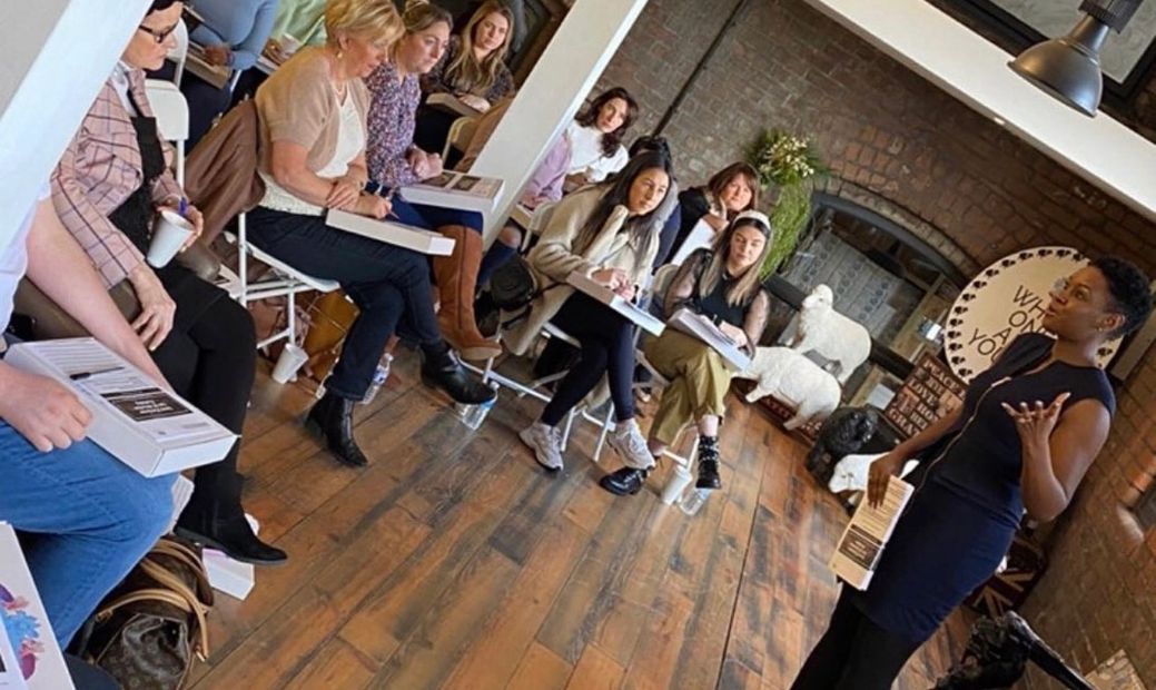 Shazney Spence delivering a workshop as part of a public speaking assignment.
