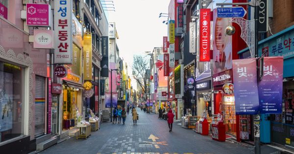 Myeongdong shopping street, Seoul