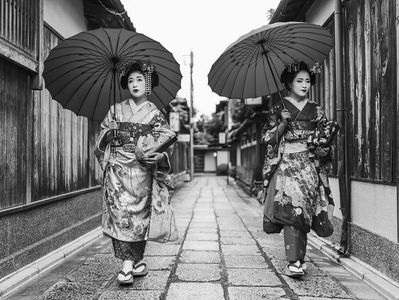 Geishas in Kyoto's Gion District
